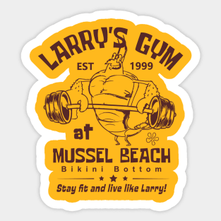 Larry's Gym At Mussel Beach Sticker